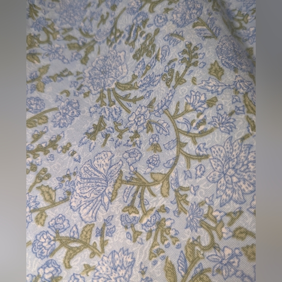 Eddie Bauer Floral Blue Print women's long sleeve button down shirt XXL H-1 - Picture 2 of 12